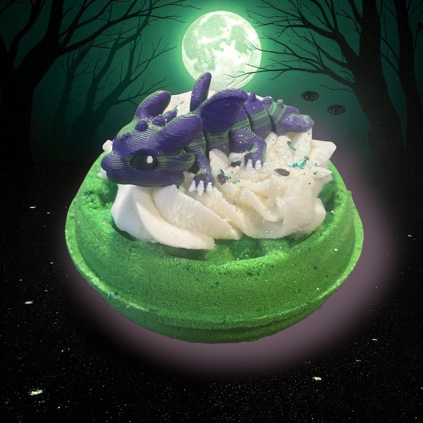 Bath Bomb with Bubble Frosting and 3D Toy