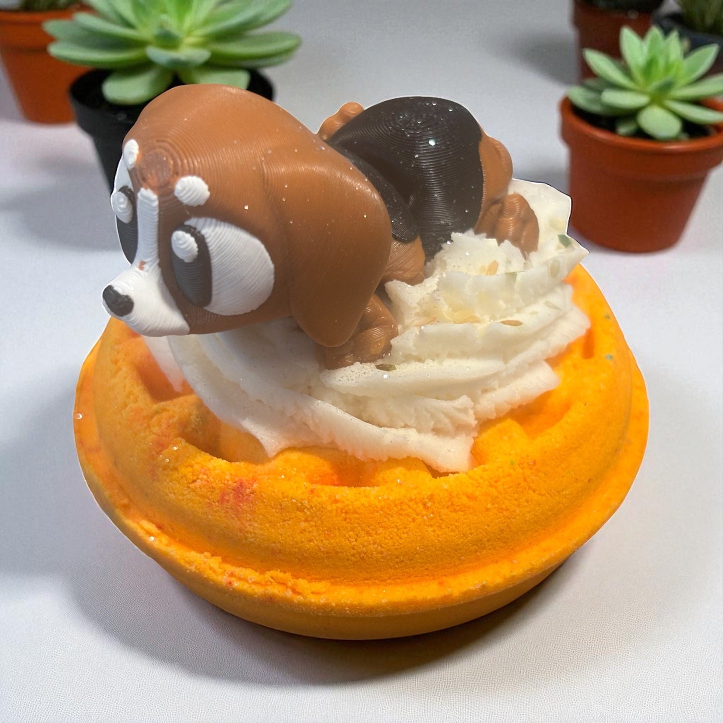 Bath Bomb with Bubble Frosting and Toy