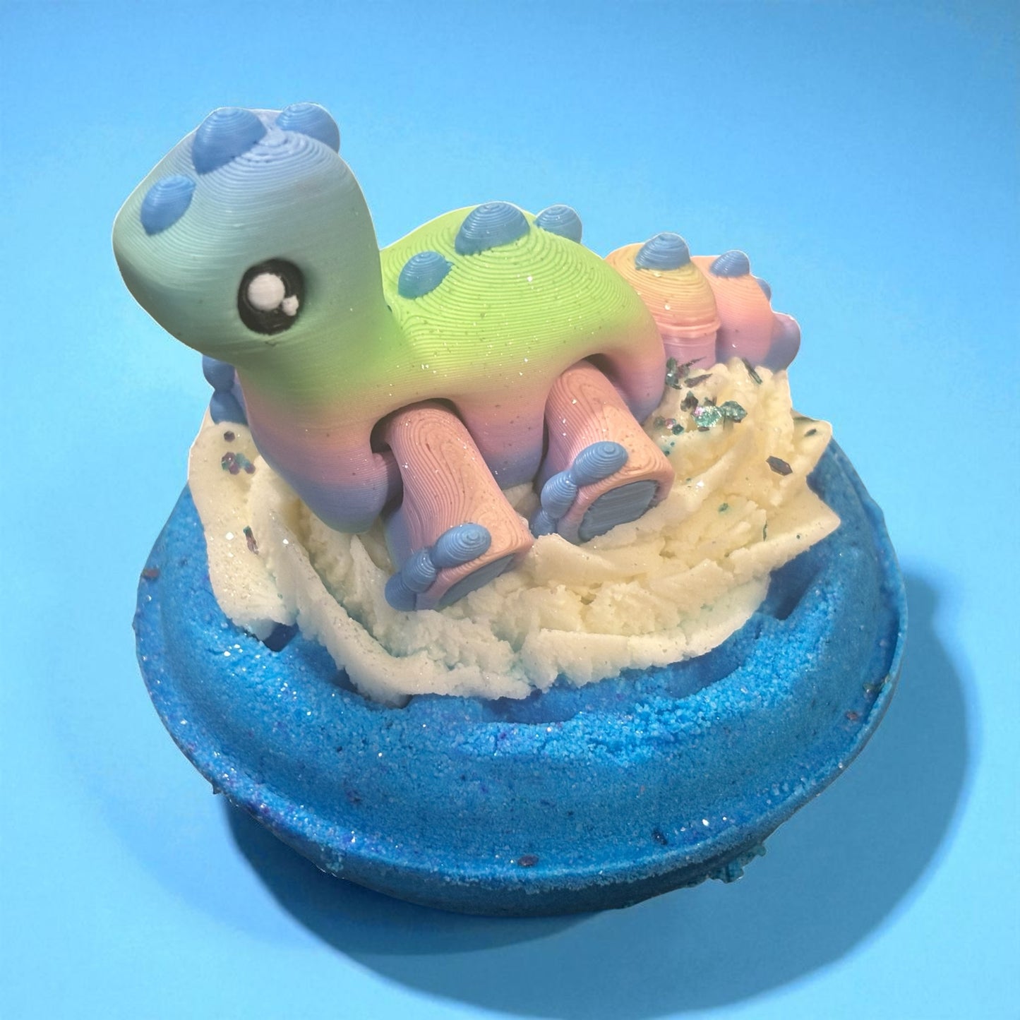 Bath Bomb with Bubble Frosting and Toy