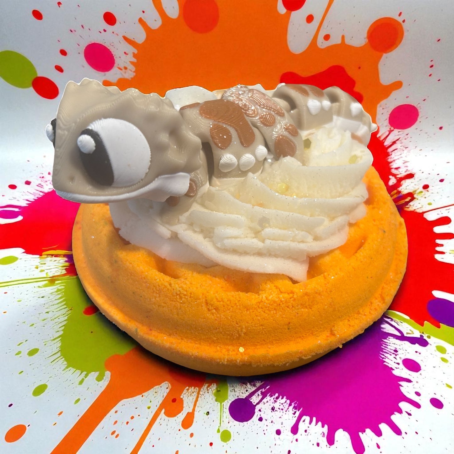 Bath Bomb with Bubble Frosting and Toy