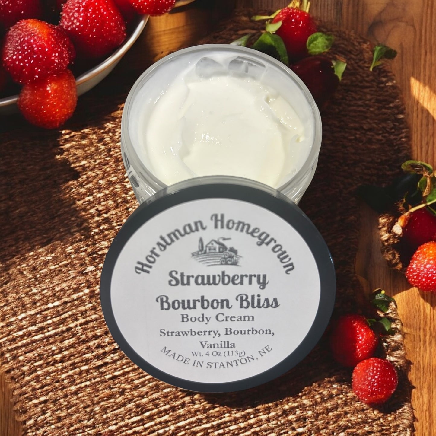 Body Cream: Strawberry Bourbon