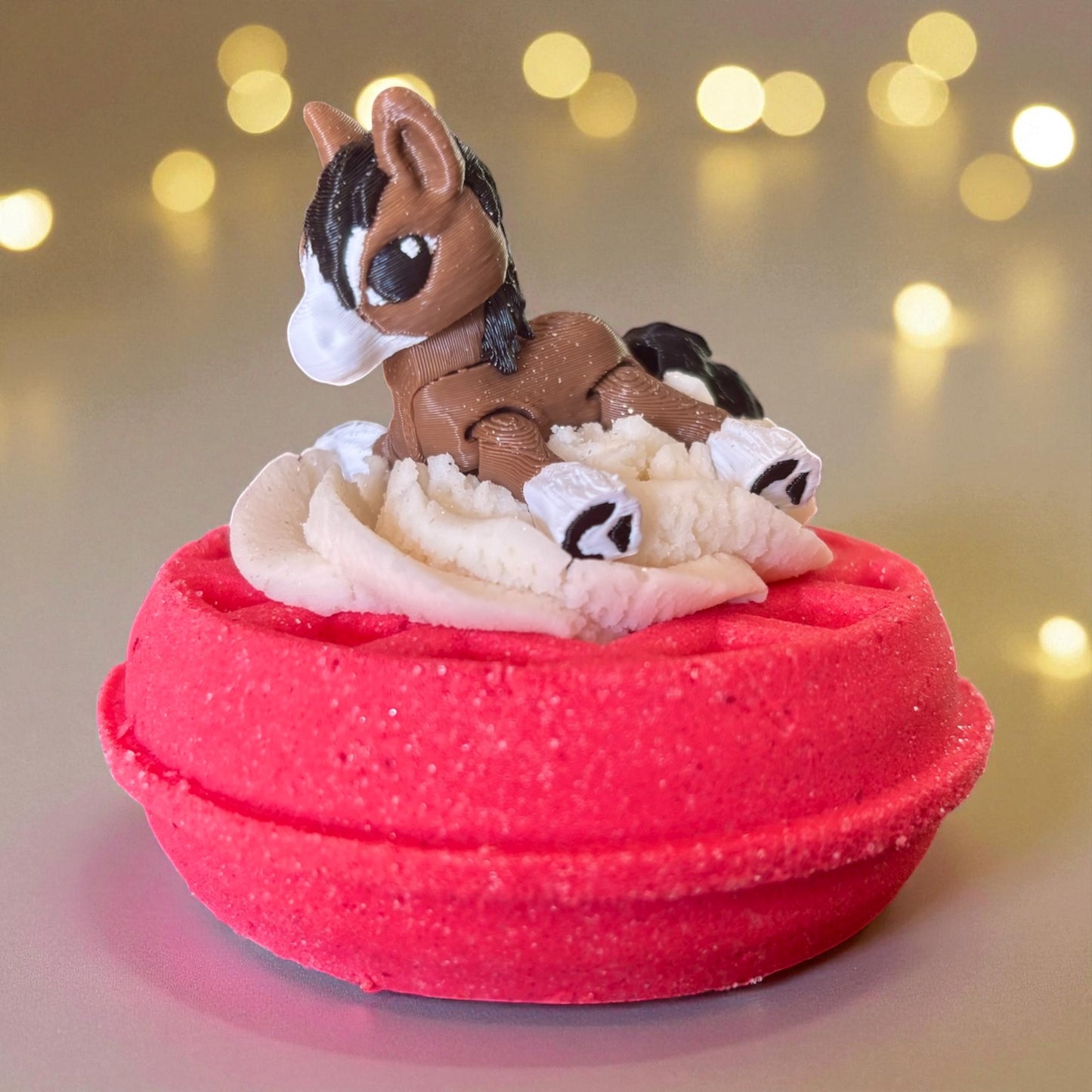 Bath Bomb with Bubble Frosting and 3D Toy