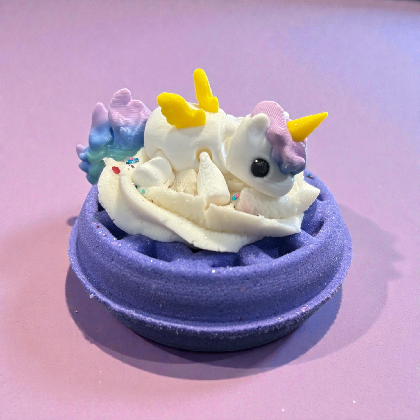 Bath Bomb with Bubble Frosting and 3D Toy