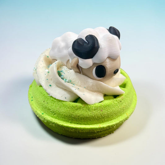 Waffle Bath Bomb with Bubble Frosting: 3D Farm Animals