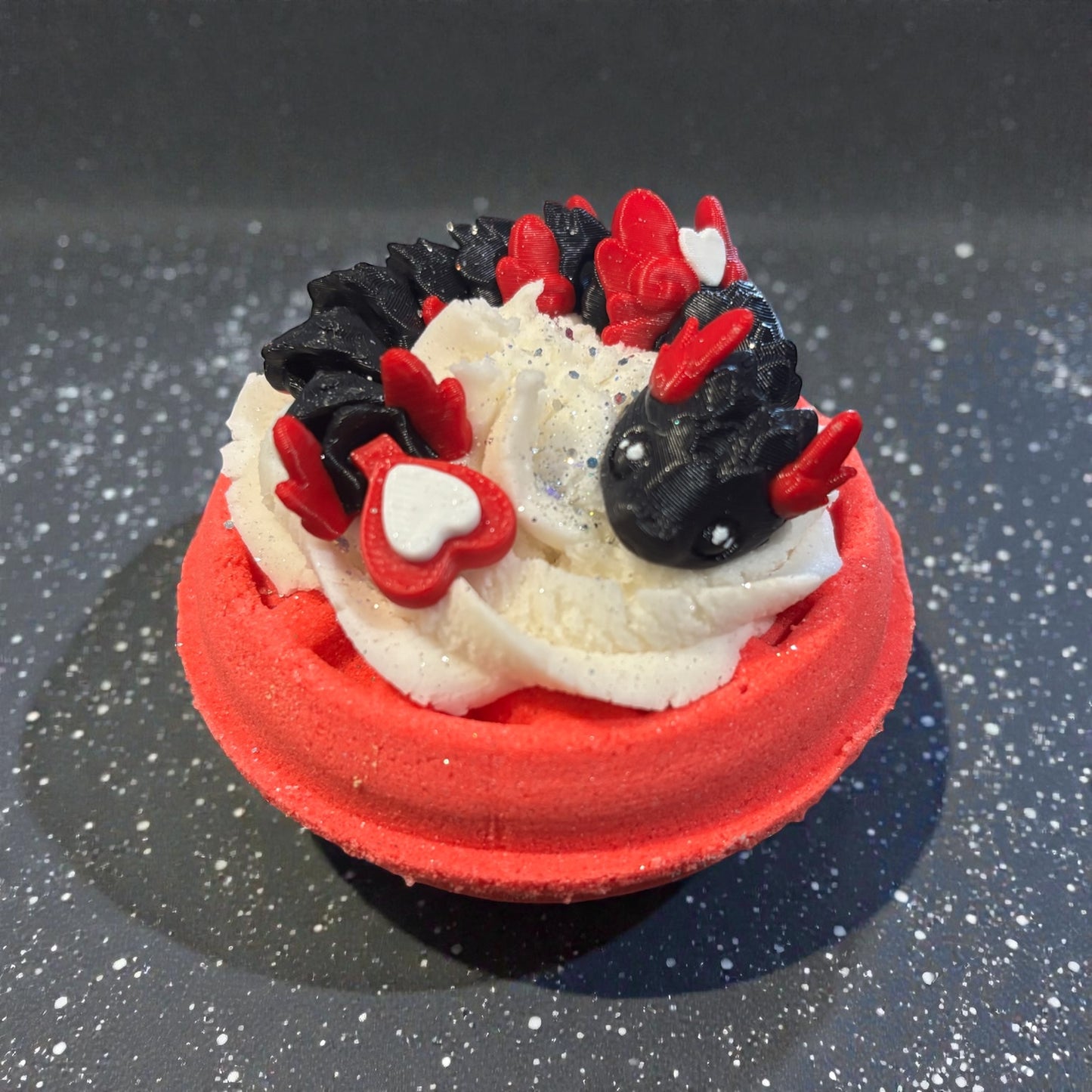 Bath Bomb with Bubble Frosting and 3D Toy