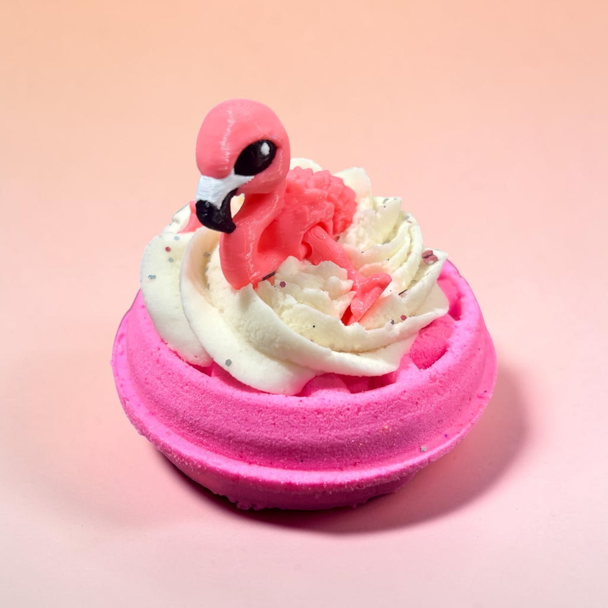 Waffle Bath Bomb with Bubble Frosting and 3D Toy