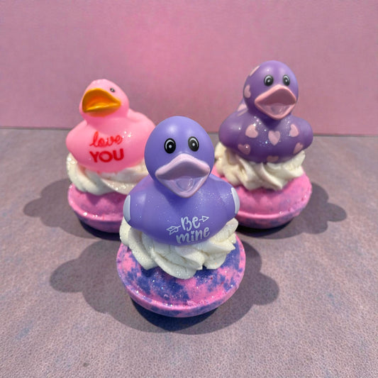 Bath Bomb: Donut with Rubber Ducky and Bubble Frosting
