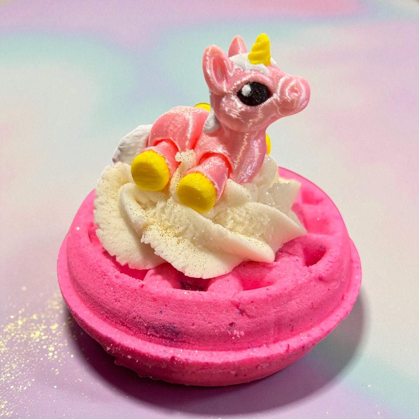 Bath Bomb with Bubble Frosting and 3D Toy