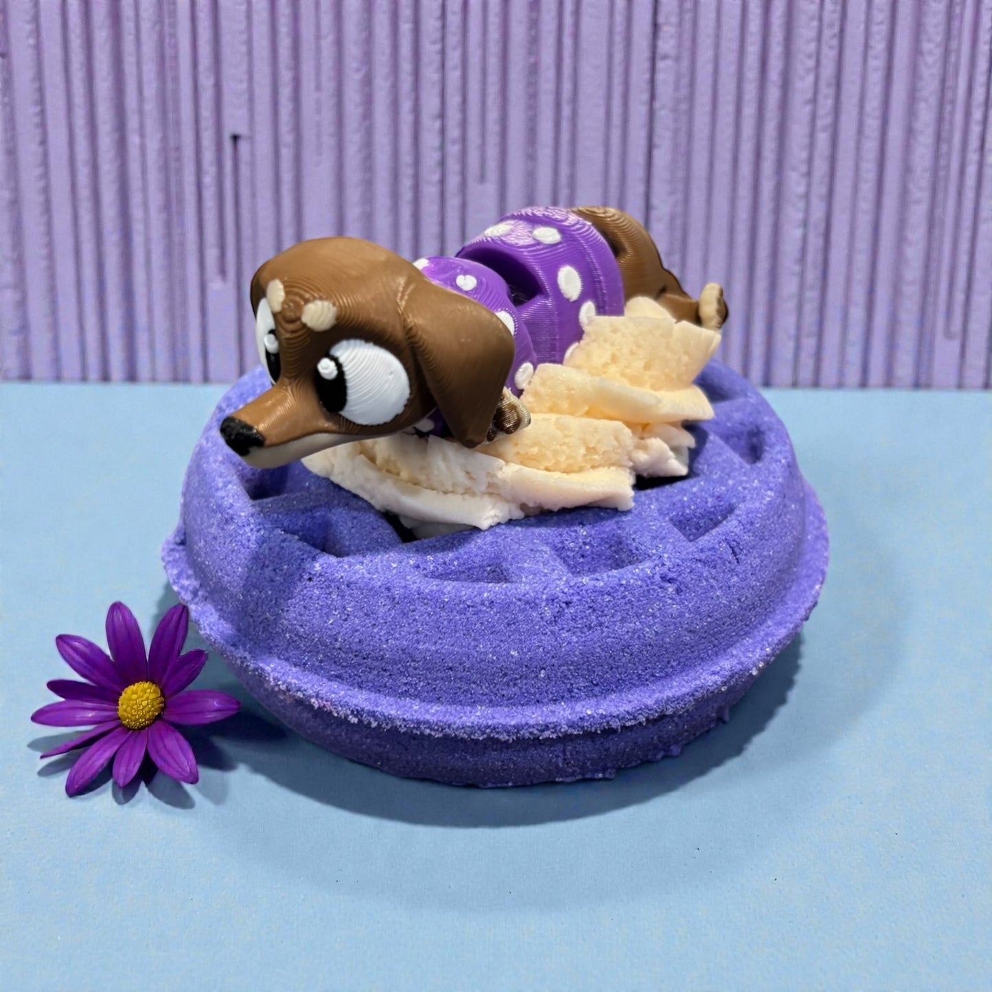 Bath Bomb with Bubble Frosting and 3D Toy