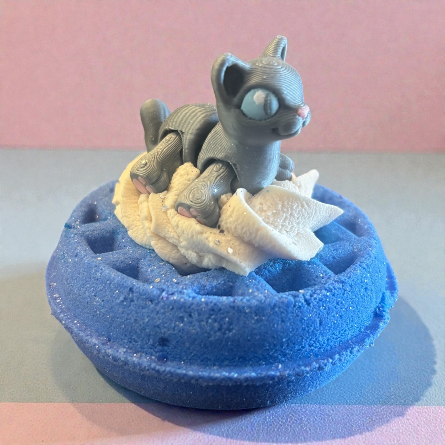Bath Bomb with Bubble Frosting and 3D Toy