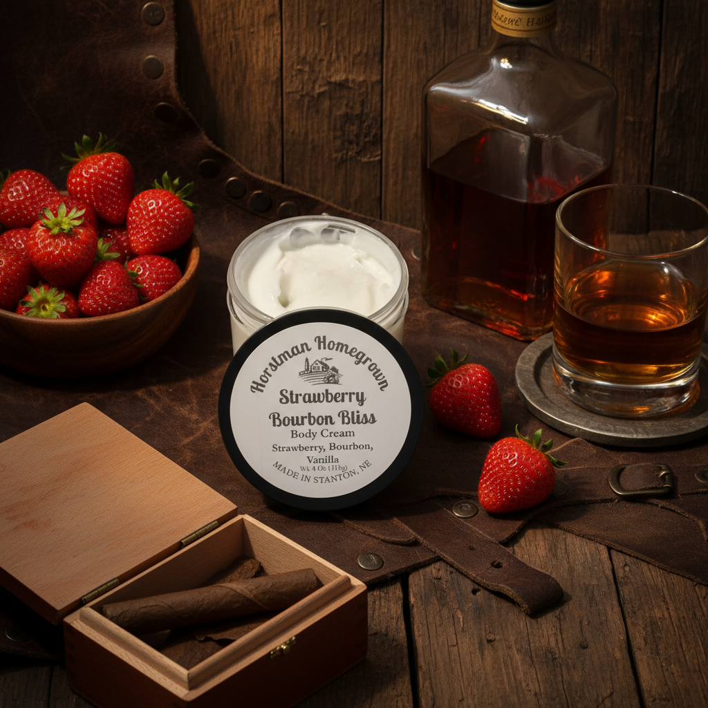 Body Cream: Strawberry Bourbon